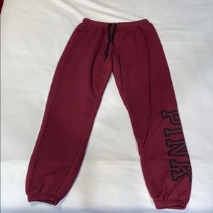 PINK Campus Sweatpants- Wine Color